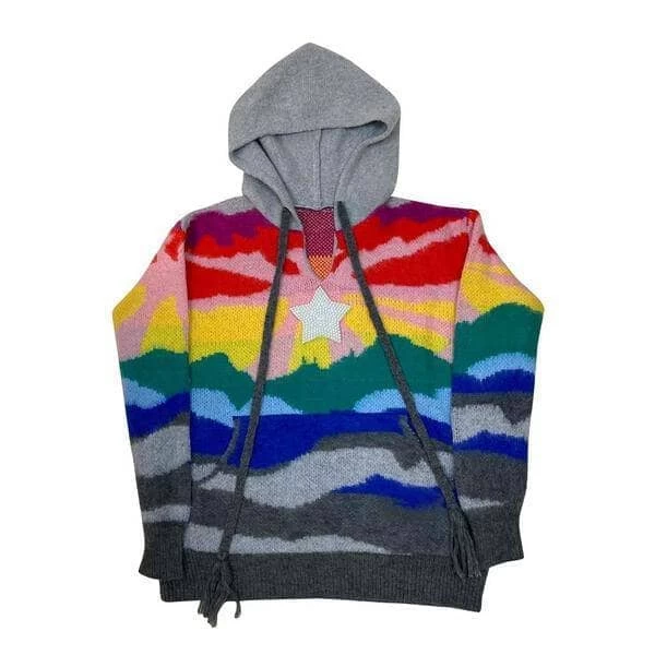 Women's Shooting Star Rainbow Sweater 6 Women's Shooting Star Rainbow Sweater - Image 4