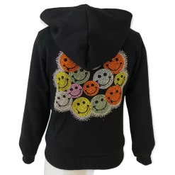 All Smiles Crystal Hoodie -Lola + The Boys sweatshirt all smiles crystal hoodie lola the boys 28474114736230