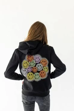 All Smiles Crystal Hoodie -Lola + The Boys sweatshirt all smiles crystal hoodie lola the boys 28492166463590