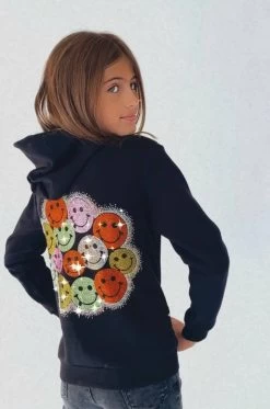 All Smiles Crystal Hoodie -Lola + The Boys sweatshirt all smiles hoodie lola the boys 28473961250918