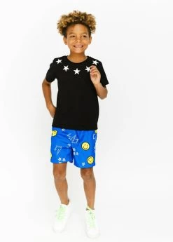 Cool Doodle Swim Shorts -Lola + The Boys swimwear cool doodle swim shorts lola the boys 29627967340646