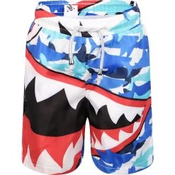 Shark Bite Swim Trunks -Lola + The Boys swimwear shark bite swim trunks lola the boys 29619065421926