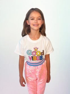 Good Vibes Neon Tee -Lola + The Boys tees good vibes neon tee lola the boys 28182533996646