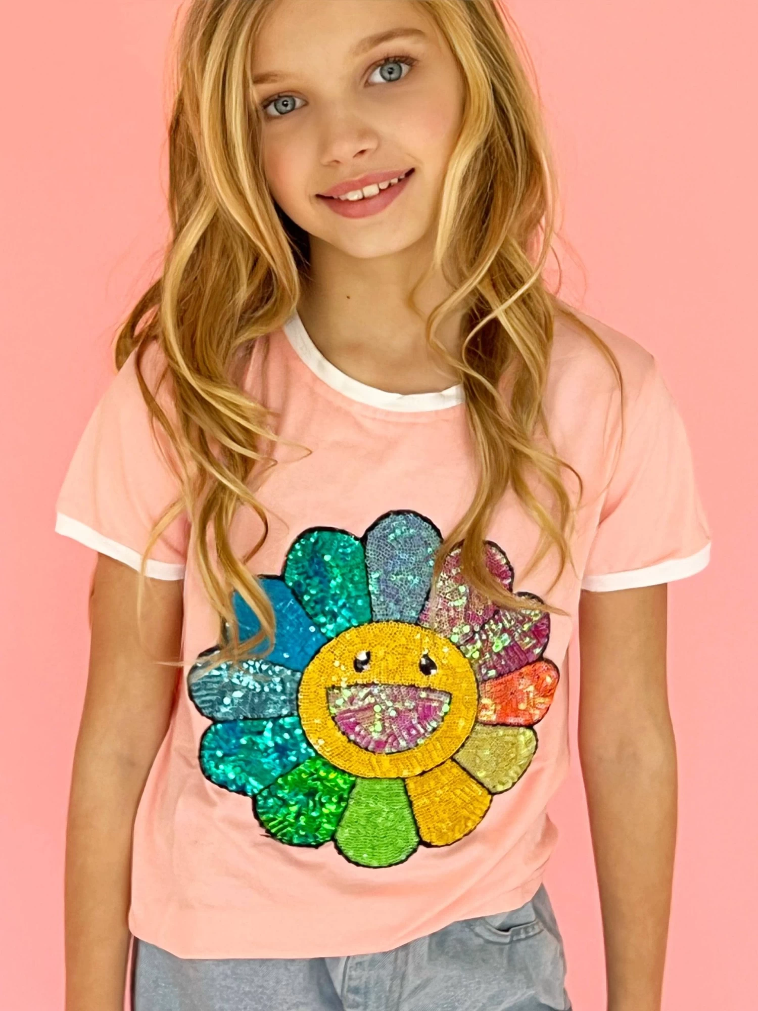Happy Daisy Ringer T-Shirt 3 Happy Daisy Ringer T-Shirt