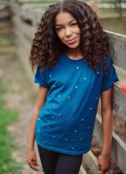 Rainbow Gem T-Shirt -Lola + The Boys tees rainbow gem t shirt lola the boys 28400574398566