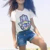 Sequin Hamsa T-Shirt -Lola + The Boys tees sequin hamsa t shirt lola the boys 28301905887334