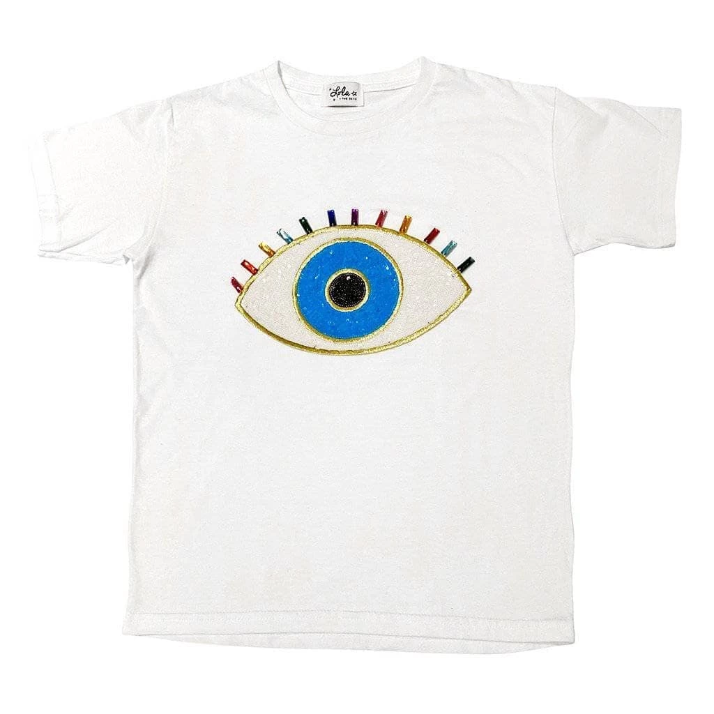 White Rainbow Evil Eye Tee 6 White Rainbow Evil Eye Tee - Image 4