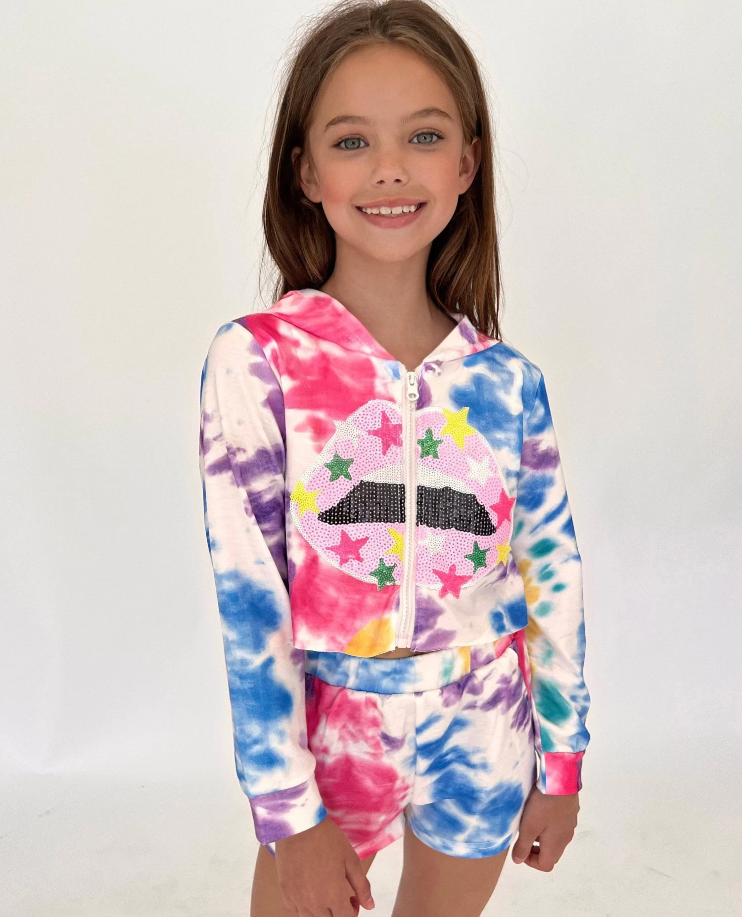 Tie Dye Lips Short Set 3 Tie Dye Lips Short Set