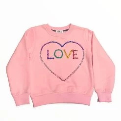 Light Bright Love Sweatshirt -Lola + The Boys top light bright love sweatshirt lola the boys 28396500254822
