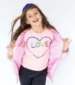 Light Bright Love Sweatshirt -Lola + The Boys top light bright love sweatshirt lola the boys 28407188029542