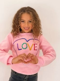 Light Bright Love Sweatshirt -Lola + The Boys top light bright love sweatshirt lola the boys 28483436511334