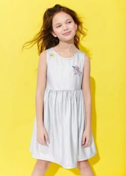 Unicorn Metallic Silver Dress