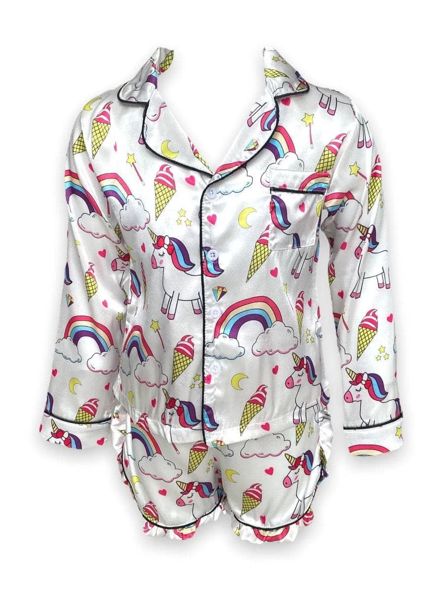 Women's Magical Unicorn Ice Cream Silk Set 3 Women's Magical Unicorn Ice Cream Silk Set