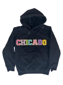 Women's Rainbow Gem Chicago Hoodie -Lola + The Boys women s rainbow gem chicago hoodie lola the boys 29613144637542