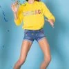 Womens Chicago Gem Sweatshirt - Yellow -Lola + The Boys womens chicago gem sweatshirt yellow lola the boys 29500343189606