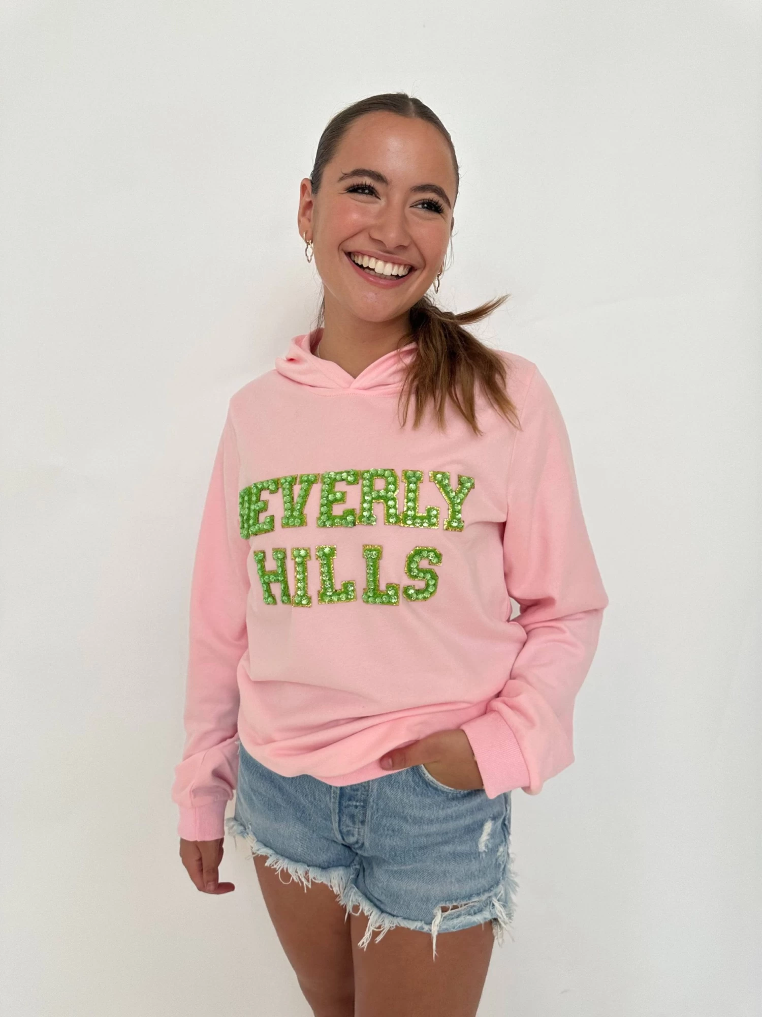 Women's Crystal BEVERLY HILLS Hoodie 3 Women's Crystal BEVERLY HILLS Hoodie