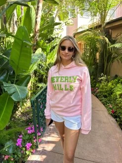 Women's Crystal BEVERLY HILLS Hoodie 9 Women's Crystal BEVERLY HILLS Hoodie -Lola + The Boys womens women s crystal beverly hills hoodie lola the boys 29672833974374