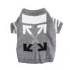 "Woof” Grey Knit Sweater -Lola + The Boys woof grey sweater lola the boys 28839809974374